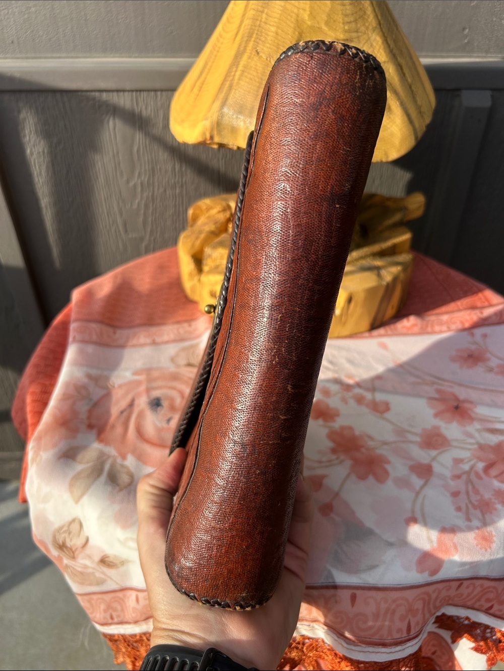 Mexico 60’s Hand Tooled Leather Top-Handle Bag - Picture 6 of 14
